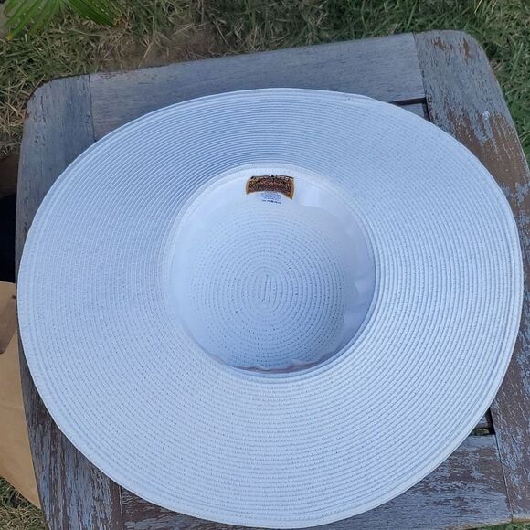 Scala White Wide Brim Sun Hat - Picture 6 of 11